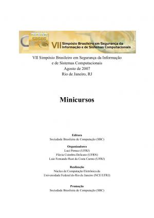 Capa para Minicursos do VII Simpósio Brasileiro de Segurança da Informação e de Sistemas Computacionais