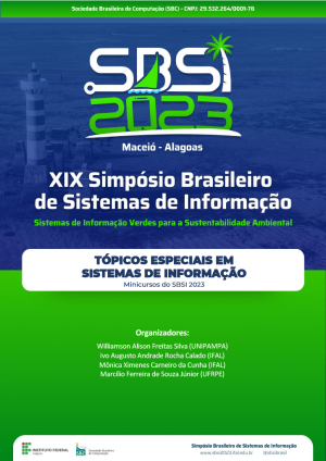 Capa para Tópicos Especiais em Sistemas de Informação: Minicursos SBSI 2023