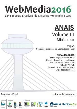 Capa para Minicursos do XXII Simpósio Brasileiro de Sistemas Multimídia e Web