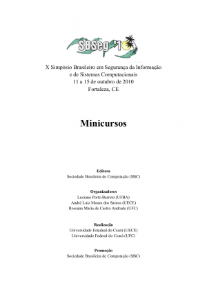 Capa para Minicursos do X Simpósio Brasileiro de Segurança da Informação e de Sistemas Computacionais