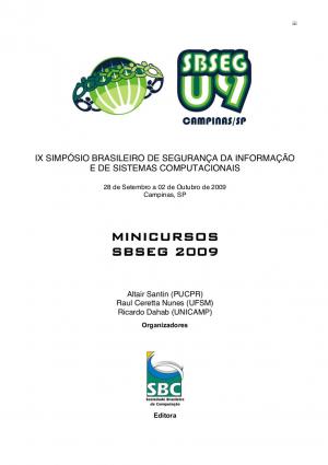 Capa para Minicursos do IX Simpósio Brasileiro de Segurança da Informação e de Sistemas Computacionais